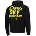 thumbnail image 3 of Unisex Playa Society Black Chicago Sky Team Pullover Hoodie, 3 of 3