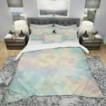 thumbnail image 2 of Designart 'Geometric Pattern in Pastel Tints #2' Modern Duvet Cover Set, 2 of 4