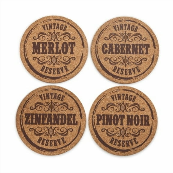 6372841 GRAPVINE COASTER SET TWINE Grapevine 4.5 in. H X 4 in. W X 4.5 in. L Cork Coaster Set (Pack of 1)