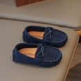 thumbnail image 6 of Kids Girls Boys Slip-on Loafers Oxford PU Leather Flats Shoes Casual Moccasin Shoes for Toddler Kid Dark Blue 1, 6 of 7