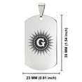 thumbnail image 2 of Stainless Steel Masonic Letter G Symbol Dog Tag Pendant Necklace, 2 of 3