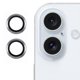 thumbnail image 1 of For iPhone 16 / 16 Plus Camera Lens Protector CD Veins Metal Ring Tempered Glass Film - Multi-color, 1 of 5