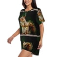 thumbnail image 2 of Fotbe Squirrels Eating Peanuts On The Tree Print Pajama Set for Women 2 Piece Loungewear Short Sleeve Tops and Shorts Set Soft Sleepwear-Medium, 2 of 7
