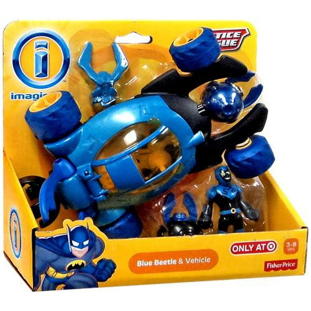DC Super Friends Imaginext Blue Beetle & Vehicle Figure Set Walmart