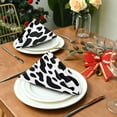 thumbnail image 3 of Dreamtimes Black White Cow Pattern Cloth Napkins Set of 6,Reusable Washable Polyester Dinner Table Napkins for Kitchen,Dining,Restaurant,Party Decoration, 3 of 7