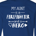 thumbnail image 4 of Inktastic My Aunt is a Firefighter and a Hero Long Sleeve Youth T-Shirt, 4 of 5