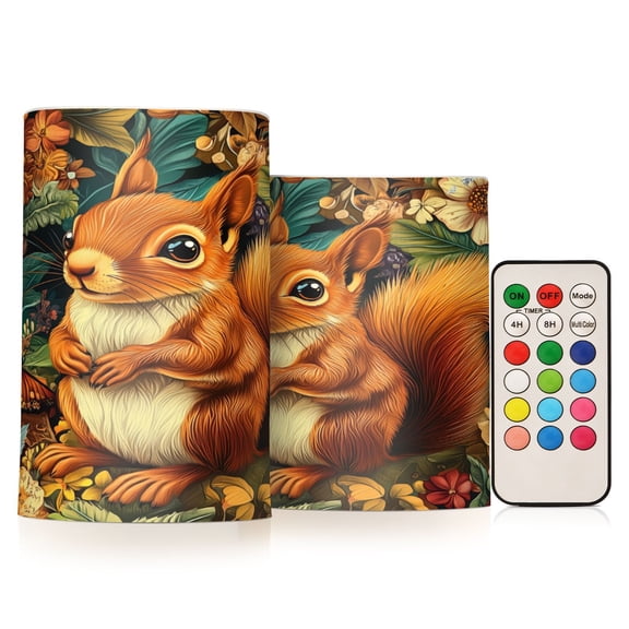 BZSMCE Flameless Candles LED Lights Charming Squirrel Creativity Battery Candles