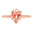 thumbnail image 7 of Solitaire Engagement Ring for Women - 1ct Simulated Red Diamond in 14K Rose Gold Promise Ring, 7 of 7
