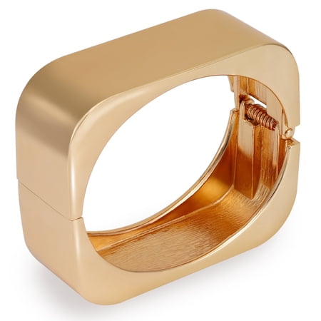 Fashion this season F&S Gold Bracelets for Women Gold Bangles Chunky Square Wide Cuff Bangle Statement Stackable Jewelry Gift