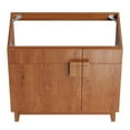 thumbnail image 5 of Modway Miles 35-inch 2-Door Bathroom Vanity Cabinet, Walnut, 5 of 9