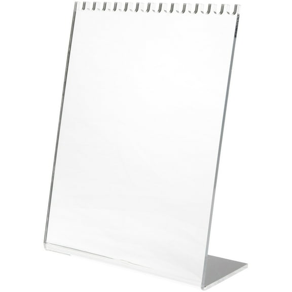 Plymor Acrylic Necklace Display Stand With Top Hooks (Mirrored), 10.625" W x 4" D x 13.5" H