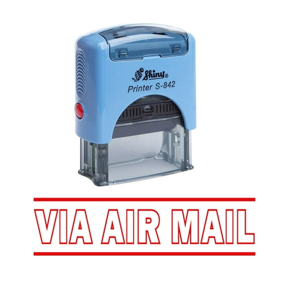 VIA AIR MAIL Self Inking Rubber Stamp Office Stationary Custom Shiny Stamp