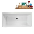 thumbnail image 6 of 59" Streamline B-392-147-BL Soaking Freestanding Tub and Tray With Internal Drain in Matte Black, 6 of 10