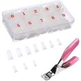 thumbnail image 1 of Natural Fake Nails, 500 Pieces Oval French Acrylic Style Fake Nail Tips With Box And Acrylic Nail Clippers For Ladies Nail Salon And Home Diy, 1 of 5