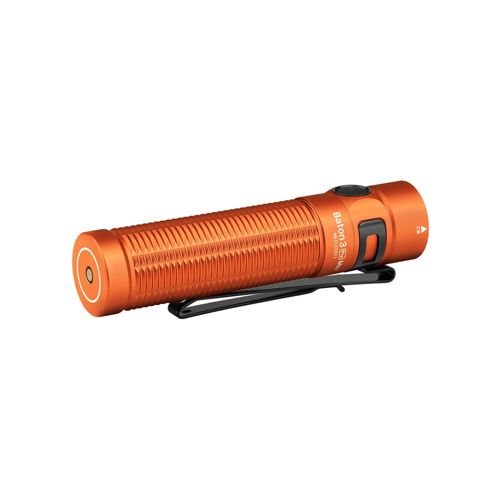 Olight Baton 3 Pro Max Orange EDC Flashlight, Cool White, 2500 Lumens, 145 Meters