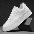 thumbnail image 5 of CORASUN Men's White PU Leather Casual Sneakers, Waterproof Lightweight Non-Slip Walking Shoes for Men & Teens, Perfect for School, Office and Daily Wear, 5 of 10