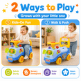 thumbnail image 3 of JoyStone Ride On Push Car for Toddlers, Push Walker Ride On Car with Lights, Music and Horn, Under Seat Storage, Push Car for Boys Girls, Blue, Lion, 3 of 9