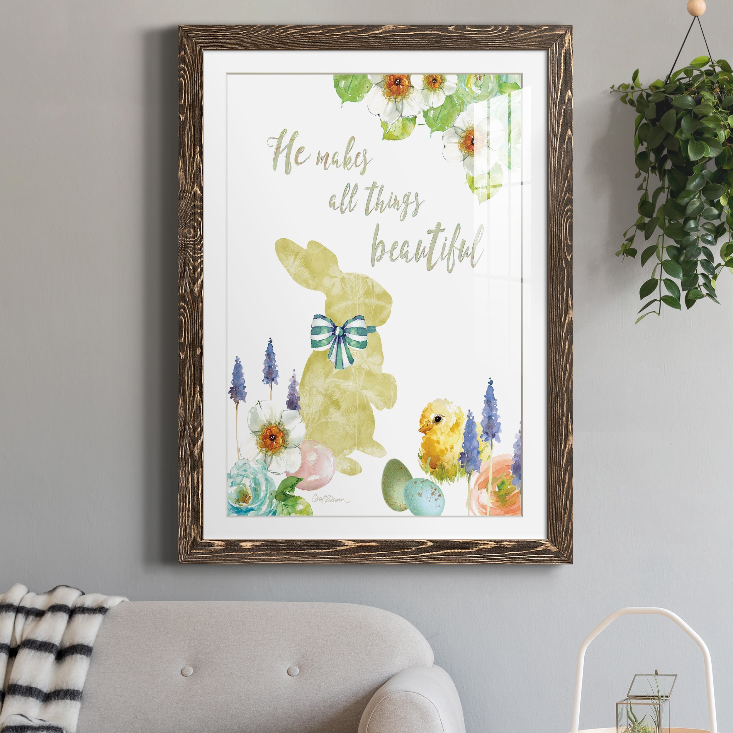 All Things Bunny - Premium Framed Print - Distressed Barnwood Frame - Ready to Hang