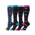 thumbnail image 1 of CAROOTU Compression Socks for Women & Men Circulation-Compression Socks 20-30 mmHg for Running Sport Nurse, 1 of 7