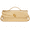 Gold, variant on Woven PU Clutch Shoulder Bag, Accordion Compartment Horizontal Handbag, 12.0 x 4.9 x 1.6 in Braided Texture Purse for Daily Outfits, Travel, Shopping and Evening Use