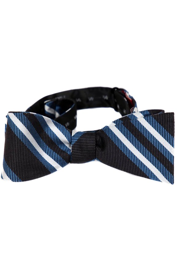- FBTZ-309 - Mens Aficionado Self Tie Bow Tie - Blue Black