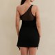 thumbnail image 5 of Vestido ajustado para mujer Ver a través de las mujeres Vestido corto sexy Color sólido Traje diario FLhrweasw Nuevo, 5 of 9