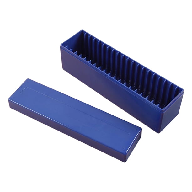 Tholdsy Caja de almacenamiento Caja de monedas Exposición Coleccionables Organización Souvenir Monedas Titular Protección Contenedor Transparente Carpetas de archivos Azul