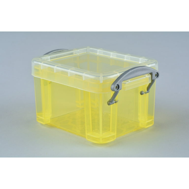 Really Useful Box® Plastic Storage Box, 0.14 Liter, 3 1/4 x 2 1/2 x 2,  Clear