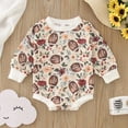 thumbnail image 3 of Gibobby Mamelucos para bebe niño polar Bebé niños niñas manga larga estampados de dibujos animados pulóver recién nacido sudadera monos(Beige, 6-12 Meses), 3 of 4