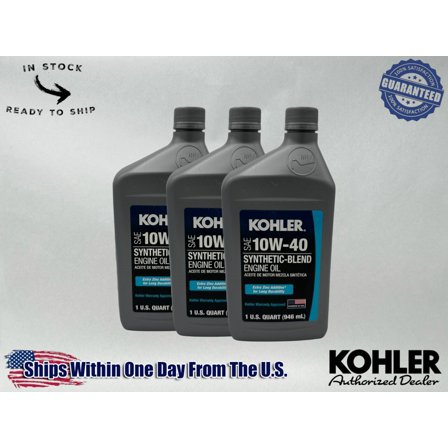 Kohler Genuine OEM SAE 10W-40 Synthetic-Blend Engine Oil 25 357 71-S-3PACK