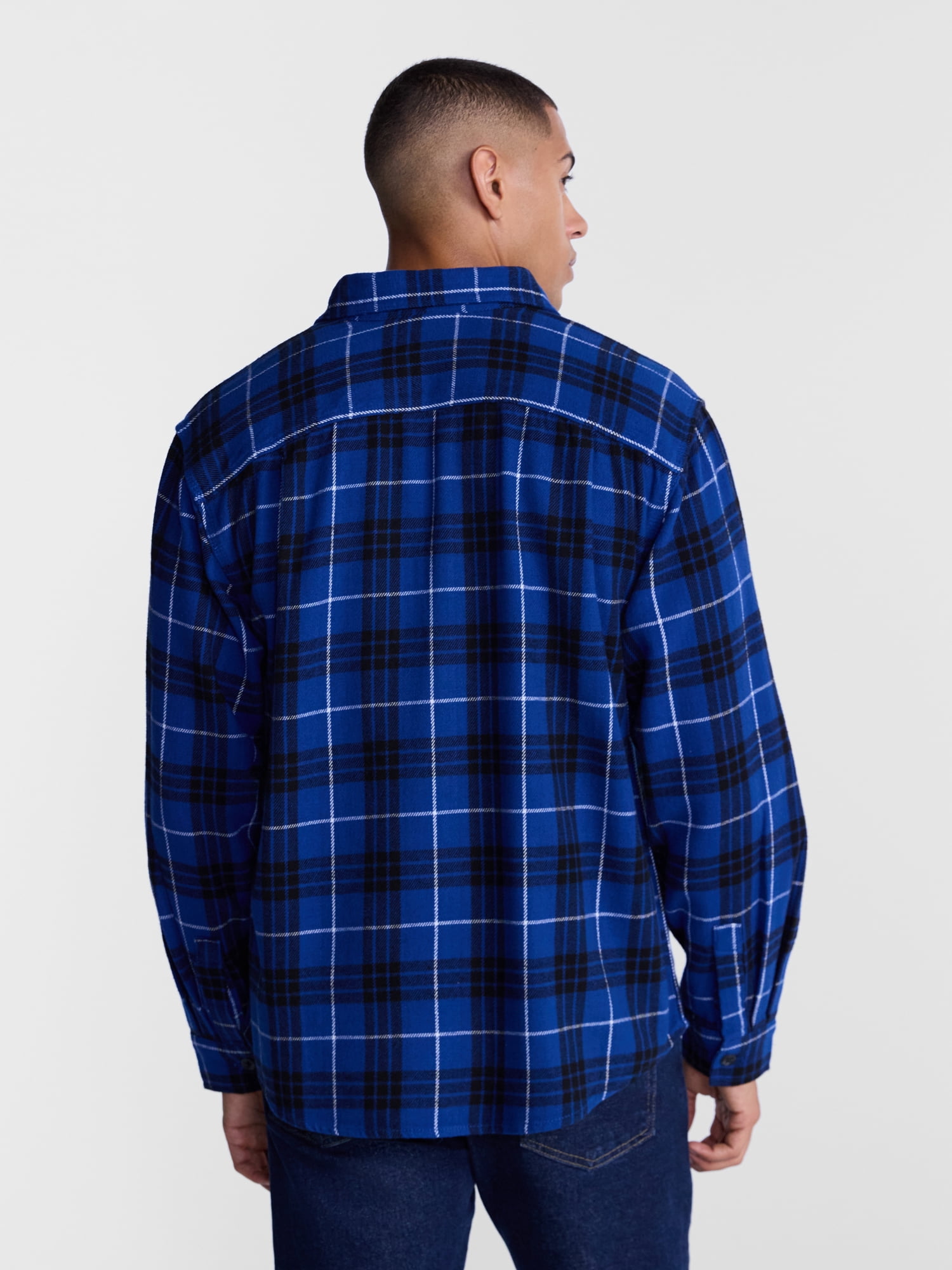 Brahma Men's Work Flannel Shirt with Long Sleeves, Sizes S-3XL