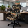 thumbnail image 2 of Uorisanigo Aztec Bear Gaming Chair Cover for Women Breathable Racing Gaming Chair Protector with Elastic Edge Non Slip Office Chair Covers for Dormitory Gift for Holiday, 2 of 8