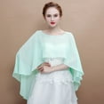 thumbnail image 2 of Jdlsppl Women's Poncho Shawl Soft Cape Chiffon Summer Cozy Lightweight Sun Protection Party Beach Pashmina Mint One Size, 2 of 4