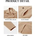 thumbnail image 4 of Bebetter Gemijacka Mens Long Lapel Double Breasted Wool Trench Coat Smart Business Winter Jacket Overcoat, 4 of 5