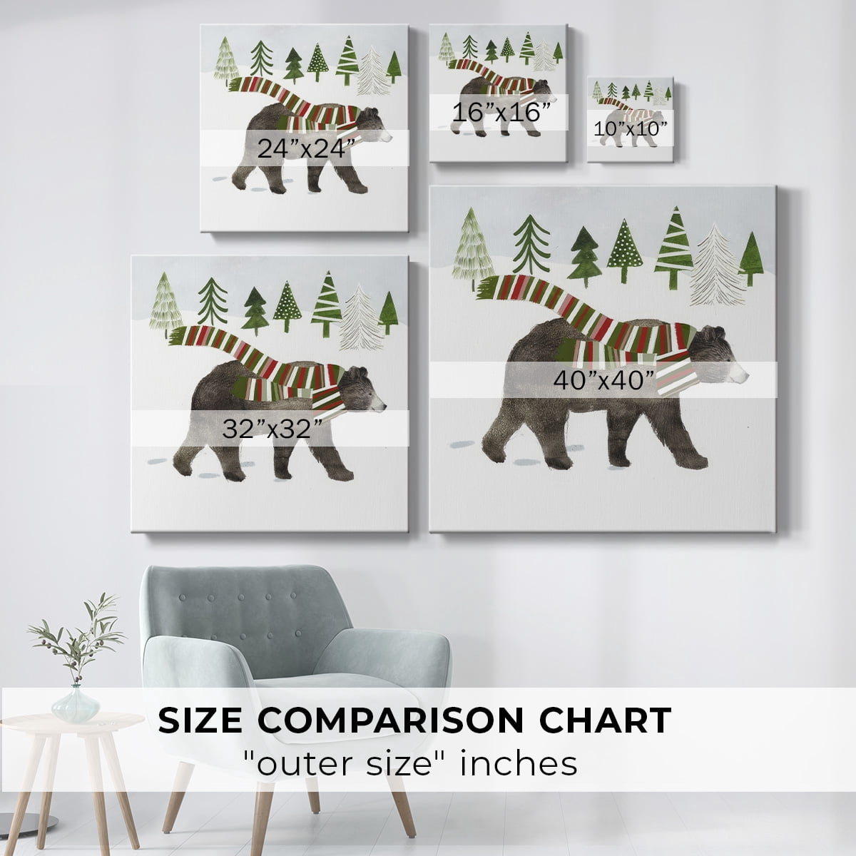 Woodland Christmas I- Gallery Wrapped Canvas