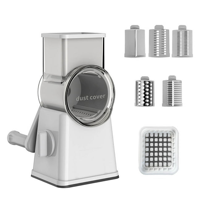 Cheese Grater Slicer For Carrots Vegetables Fruits & Potatoes With 6 Included Attachments Garlic Chopper Manual String World Market One Vegetable Peeler Warmer Toaster Vegetables Chopper Heavy Duty