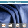 thumbnail image 6 of Rosnek 2 Panels Navy Blue Velvet Curtains 108 inches, Thermal Insulated Rod Pocket Window Drapes for Living Room Soft Luxury Home Decor Curtains for Bedroom Kids Room, 6 of 7