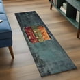 thumbnail image 4 of Vintage Suitcase Runner Rugs 2x6 ft Summer Tourism Art Retro Shabby Suitcase Old Black Washable Hallway Rugs Non-Slip Floor Mats Absorbent Carpet Bedside Runners for Bedroom Kitchen Laundry Room, 4 of 9