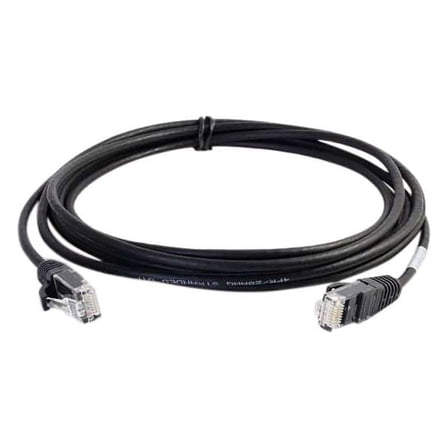 C2G 01097 6 in Cat 6 Black SNAGLESS UNSHIELDED (UTP) SLIM NETWORK PATCH CABLE