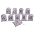 thumbnail image 4 of Darling Souvenir Purple Floral Quinceanera Party Supplies Favor Bags Gift Pouches 15 Pieces, 4 of 5