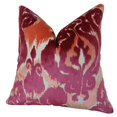 thumbnail image 1 of Plutus Velours Bonheur Corail Handmand Jeter Oreiller, (18" x 18"), 1 of 2