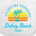 thumbnail image 4 of Inktastic Summer Enjoy the Sunshine Delray Beach Florida in Blue Boys or Girls Baby Bib, 4 of 4