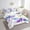 Purple Blue, variant on Boho Butterfly Bedding Queen Size 7pcs For Boys Girls Chic Animal Comforter Set,Sugar Skull Bedding Comforter Sets Psychedelic Galaxy Bed in a Bag Glitter Sun Moon Stars Bed Sheets Set Gothic Style