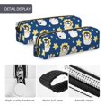 thumbnail image 4 of Disketp Star Penguin Estuche de Lápices de Cuero con Cierre, Estuche Compacto para Papelería, Bolígrafos y Accesorios Pequeños, 4 of 7