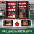 thumbnail image 5 of Letaya Metal Garage Storage Cabinets with Lock Door and Adjustable Shelves, Steel Tool Cabinets for Home,Office,Warehouse Organisieren (Black Red, 75" H), 5 of 17