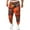 Orange, variant on Yaoyar Mens Harem Pants Print Casual Cotton Streetwear Hippie Yoga Pants Loose Casual Sport Pants Orange L