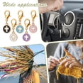 thumbnail image 6 of 20 Pcs Flat Round Stitch Markers Enamel Alloy Crochet Stitch Marker Charms Lobster Claw Clasps Locking for Weaving Sewing Accessories Jewelry, 6 of 6