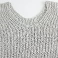 thumbnail image 5 of Arlun Women's off the Shoulder Sweaters Hollow out V-Neck Long Sleeve Knit Pullover Tops Chic Casual Fall Winter Loose Fit Solid Color Elegant Basic Sweater Grey XL, 5 of 8
