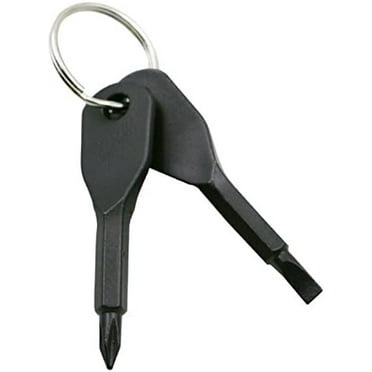 Screwdrivers Tool Set Outdoor Pocket Mini Tool Stainless Steel Screwdrivers Keychain with Flat and Phillips Head Screwdriver
