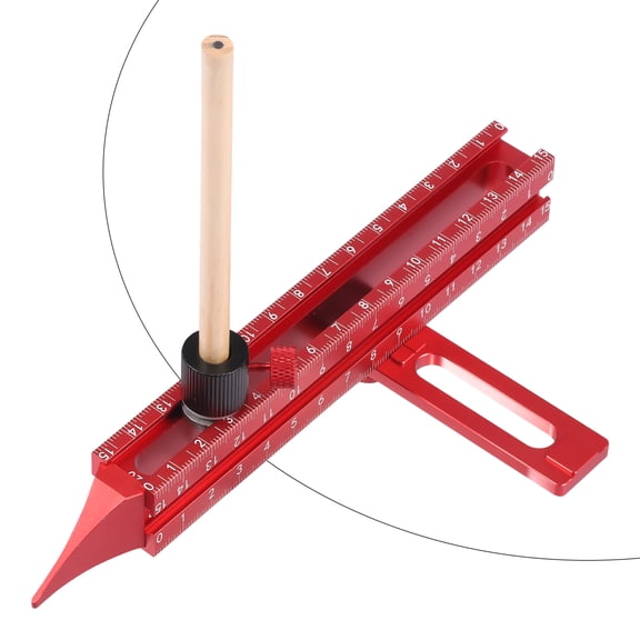 TMWEFUSC 4 Sided Scale Guiding Ruler Aluminum Alloy 4 Sided Marking Ruler with Magnetic Adsorption for DIY Woodworking Construction